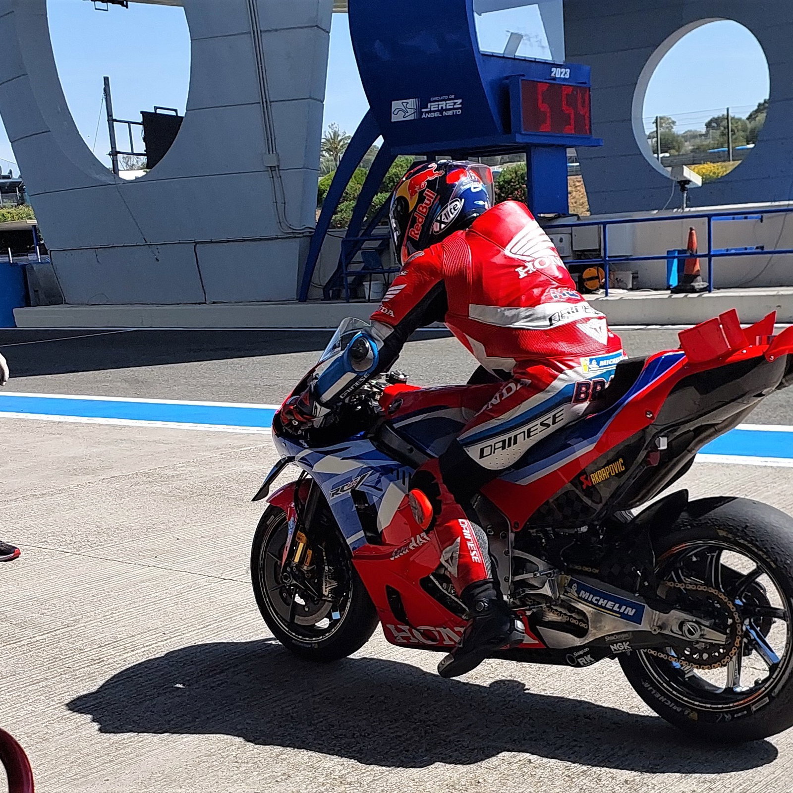 Bradl with Kalex frame, Jerez test